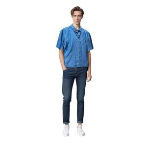 Johnnie-O Blue‎ Short Sleeve Button-Up Collared Short Sleeve Shirt Men's Size L